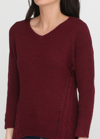 Бордовый демисезонный пуловер пуловер Askar Triko