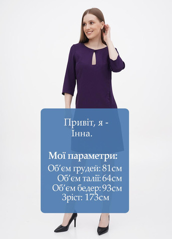 Темно-фиолетовое кэжуал платье а-силуэт Rebecca Tatti однотонное