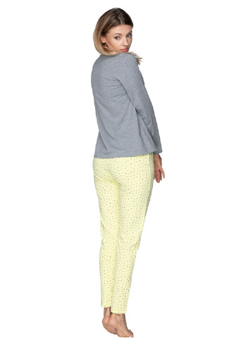 Желтая всесезон пижама (лонгслив, брюки) лонгслив + брюки Key