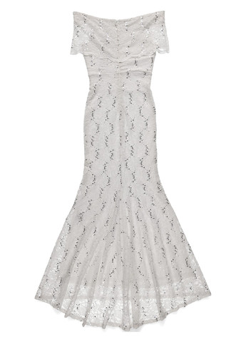 Айворі вечірня, святковий сукня годе Sistaglam однотонна