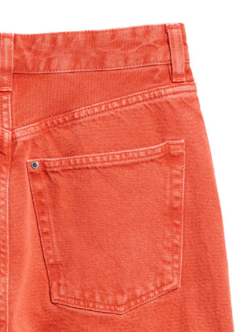 Оранжевые джинсовые демисезонные зауженные брюки H&M