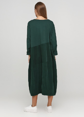 Темно-зелена кежуал сукня а-силует Made in Italy однотонна