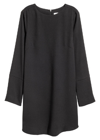 Черное кэжуал платье а-силуэт H&M однотонное