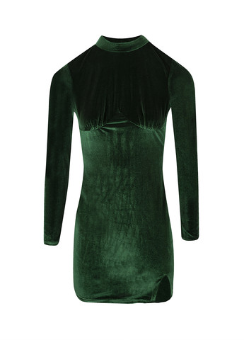 Темно-зеленое кэжуал платье платье-водолазка Glamorous однотонное