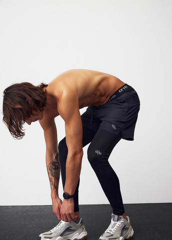 Черные демисезонные леггинсы H&M