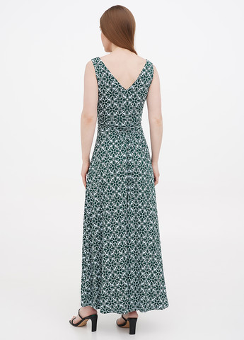 Зеленое кэжуал платье клеш Boden с абстрактным узором