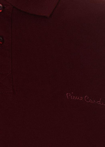 Бордовая футболка-поло для мужчин Pierre Cardin в полоску