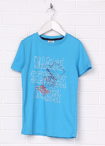 Голубая летняя футболка с коротким рукавом Alive