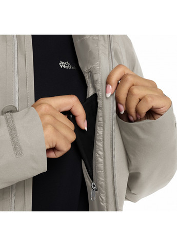 Бежева демісезонна куртка Jack Wolfskin 1115681_A0056