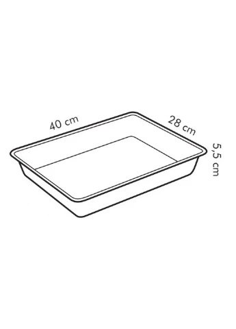 Противень для выпечки Delicia 40x28 см глубокий Tescoma (255277626)