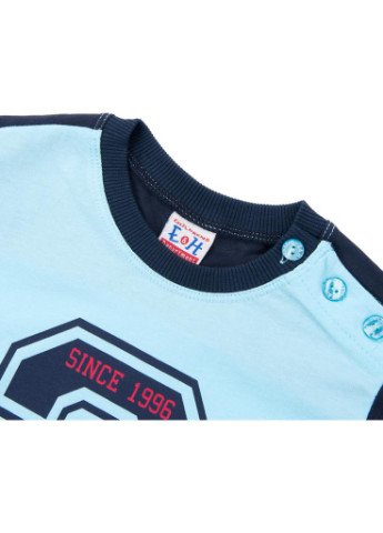 Синий летний костюм десткий футболка с пуговичками с шортами (8922-98b-blue) Breeze