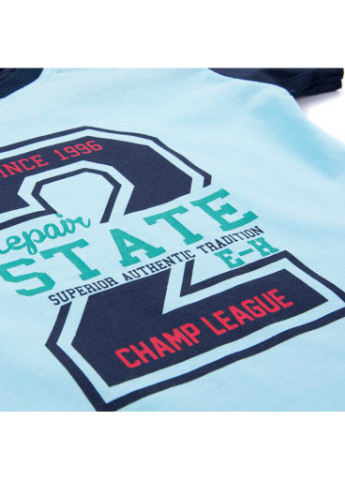 Синий летний костюм десткий футболка с пуговичками с шортами (8922-98b-blue) Breeze