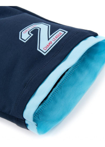 Синий летний костюм десткий футболка с пуговичками с шортами (8922-98b-blue) Breeze