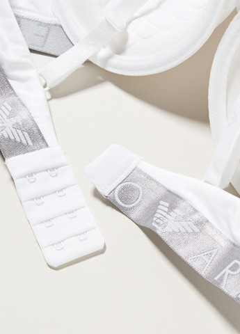 Белый бюстгальтер Emporio Armani с косточками полиамид