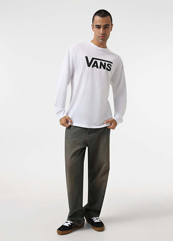 Лонгслів Vans логотип білий кежуали, спортивні бавовна