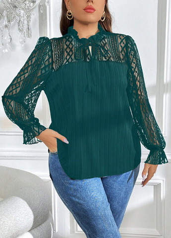 Морської хвилі блуза SHEIN