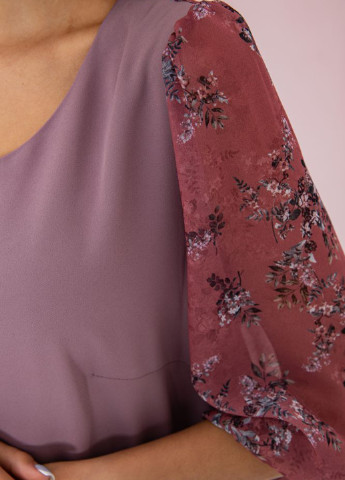 Вишневое кэжуал платье а-силуэт Ager с цветочным принтом