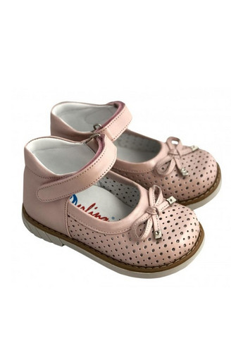 Светло-розовые туфли на низком каблуке Perlina