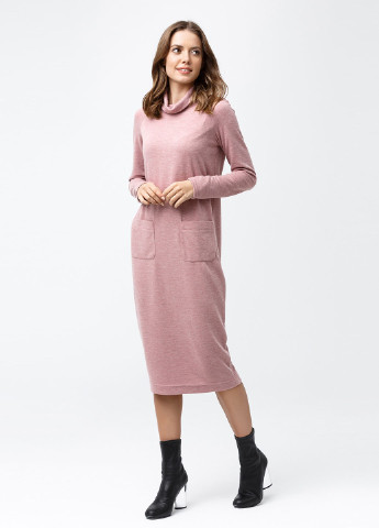 Рожева кежуал сукня сукня-водолазка OKS by Oksana Demchenko меланжева