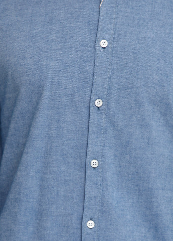 Синяя кэжуал рубашка Springfield с длинным рукавом