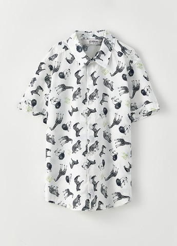 Белая кэжуал рубашка с рисунком LC Waikiki
