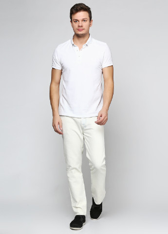 Белые демисезонные со средней талией джинсы Levi's