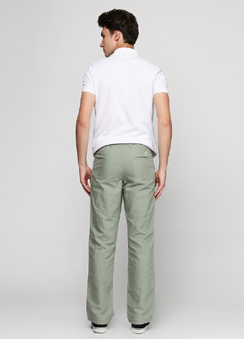 Бледно-зеленые кэжуал демисезонные прямые брюки Legend & Soul