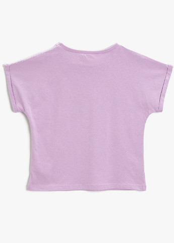 Светло-фиолетовая летняя футболка KOTON