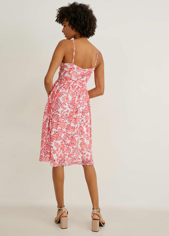 Білий кежуал сукня C&A з квітковим принтом