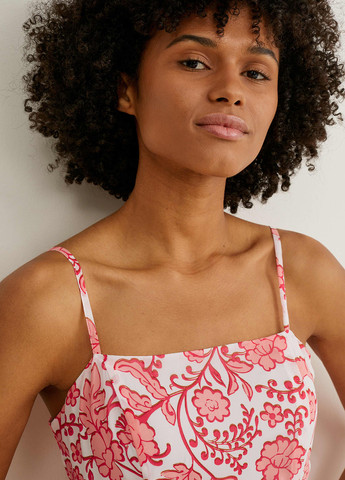 Білий кежуал сукня C&A з квітковим принтом