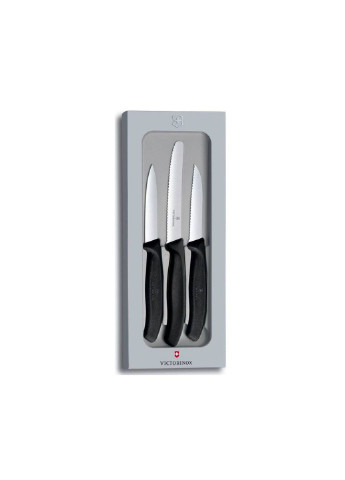 Набір ножів SwissClassic Paring Set 3шт Black (6.7113.3G) Victorinox чорний,
