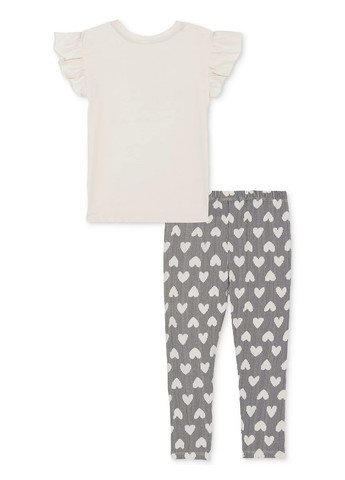 Молочный летний комплект (футболка, леггинсы) Calvin Klein