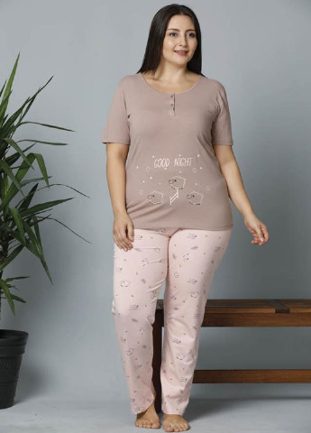 Комбинированная всесезон пижама (футболка, брюки) футболка + брюки Sexen