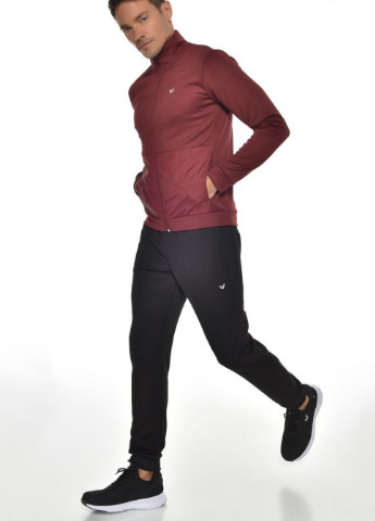 Бордовый демисезонный спортивный костюм бордово-черный tb20ml01w9322-1_1074 Bilcee