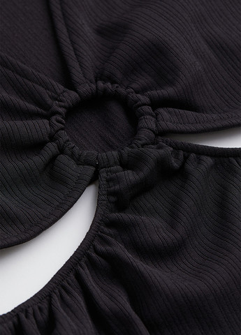 Чорна кежуал сукня кльош H&M однотонна