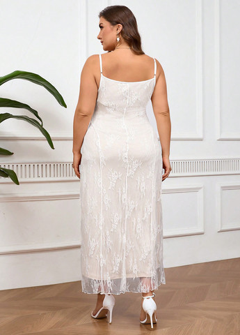 Кремова вечірня сукня силуетна SHEIN з квітковим принтом