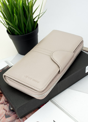 Кошелек женский кожаный LC14621-GD25 большой з ремешком нюдовый De Esse (253942918)