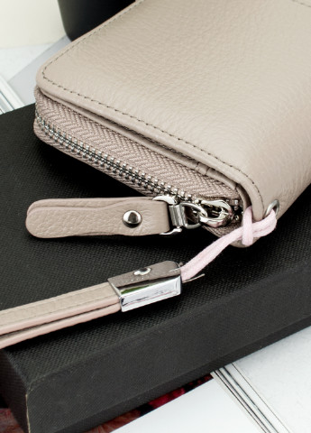 Кошелек женский кожаный LC14621-GD25 большой з ремешком нюдовый De Esse (253942918)