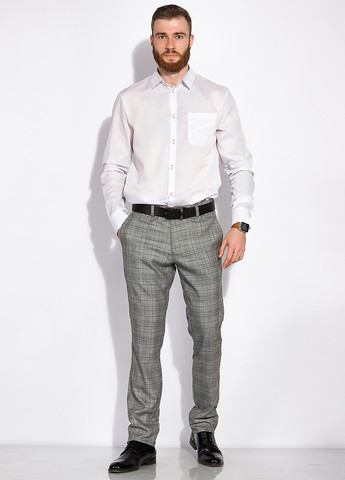 Серые кэжуал демисезонные прямые, классические брюки Time of Style