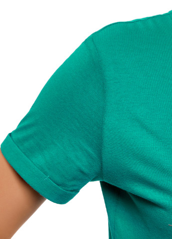 Зелена літня футболка Oodji