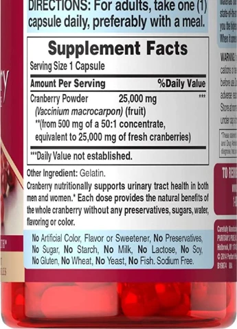 Экстракт клюквы Puritan's Pride One A Day Cranberry 120 Capsules Puritans Pride (255390350)