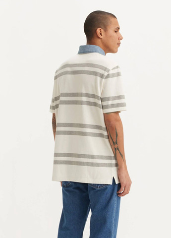 Молочная футболка-поло для мужчин Levi's в полоску