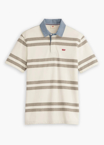 Молочная футболка-поло для мужчин Levi's в полоску