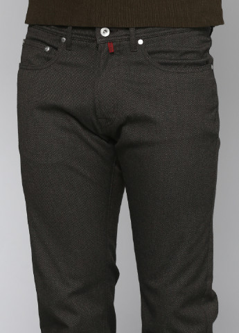 Темно-коричневые демисезонные зауженные джинсы Pierre Cardin