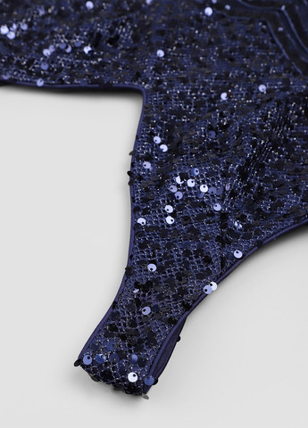 Темно-синя вечірня сукня а-силует SHEIN однотонна