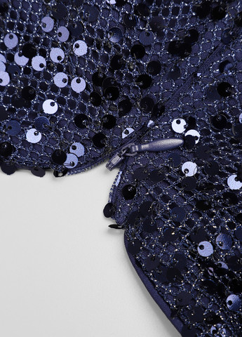 Темно-синя вечірня сукня а-силует SHEIN однотонна