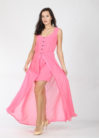Розовое вечернее платье Enna Levoni однотонное