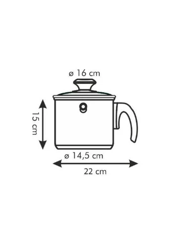 Ківш для молока Presto 16 см 2 л двостінний з кришкою Tescoma (255190854)