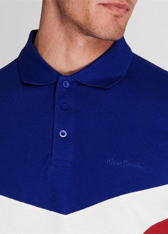 Синяя футболка-поло для мужчин Pierre Cardin в полоску