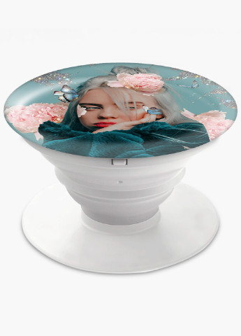 Попсокет (Popsockets) тримач для смартфону Біллі Айлиш (Billie Eilish) (8754-1601) Чорний MobiPrint (216748477)